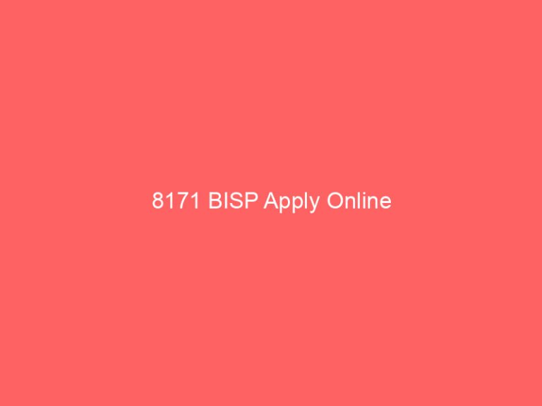 8171 bisp apply online 9018