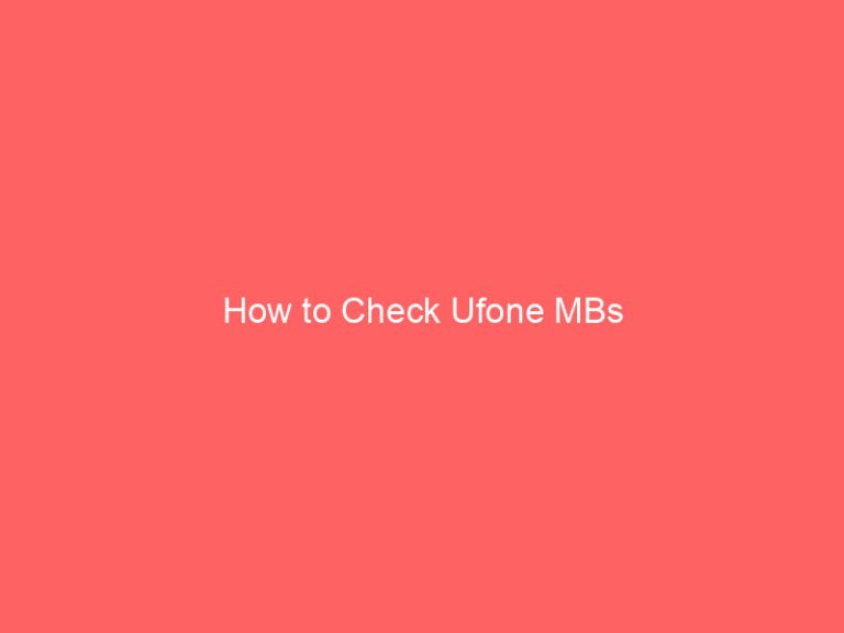 how to check ufone mbs 8983