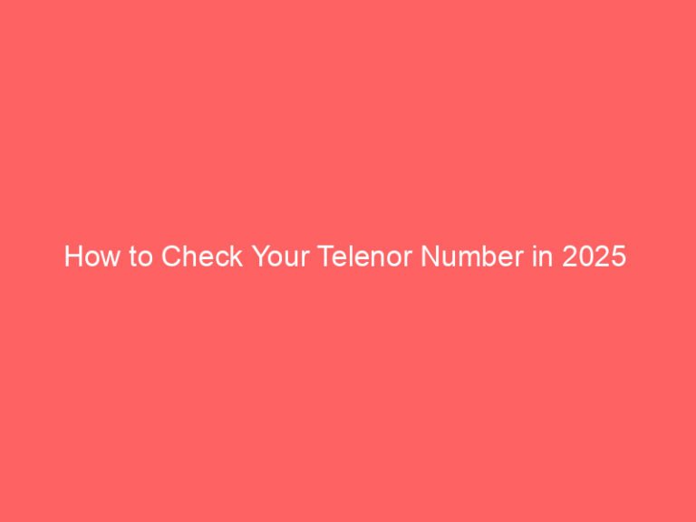 how to check your telenor number in 2025 8963