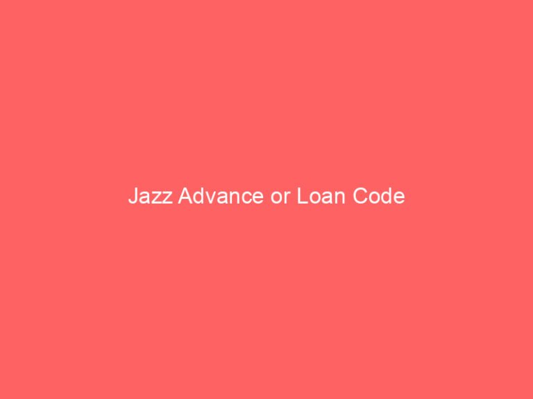 jazz advance or loan code 9006