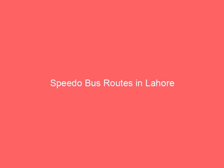 speedo bus routes in lahore 9069